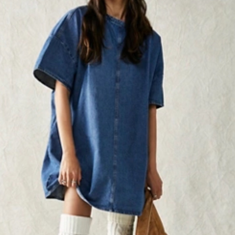 Free People Blue Mini Dress